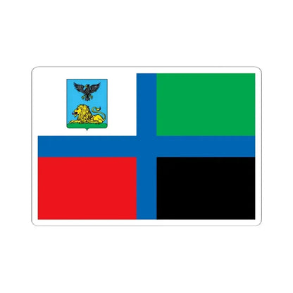 Flag of Belgorod Oblast Russia - STICKER Vinyl Kiss-Cut Decal 6 Inch White - The Sticker Space