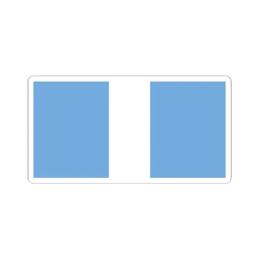 Flag of Belgrano in Vilcapugio and Ayohuma (Argentina) STICKER Vinyl Kiss-Cut Decal 2 Inch White - The Sticker Space