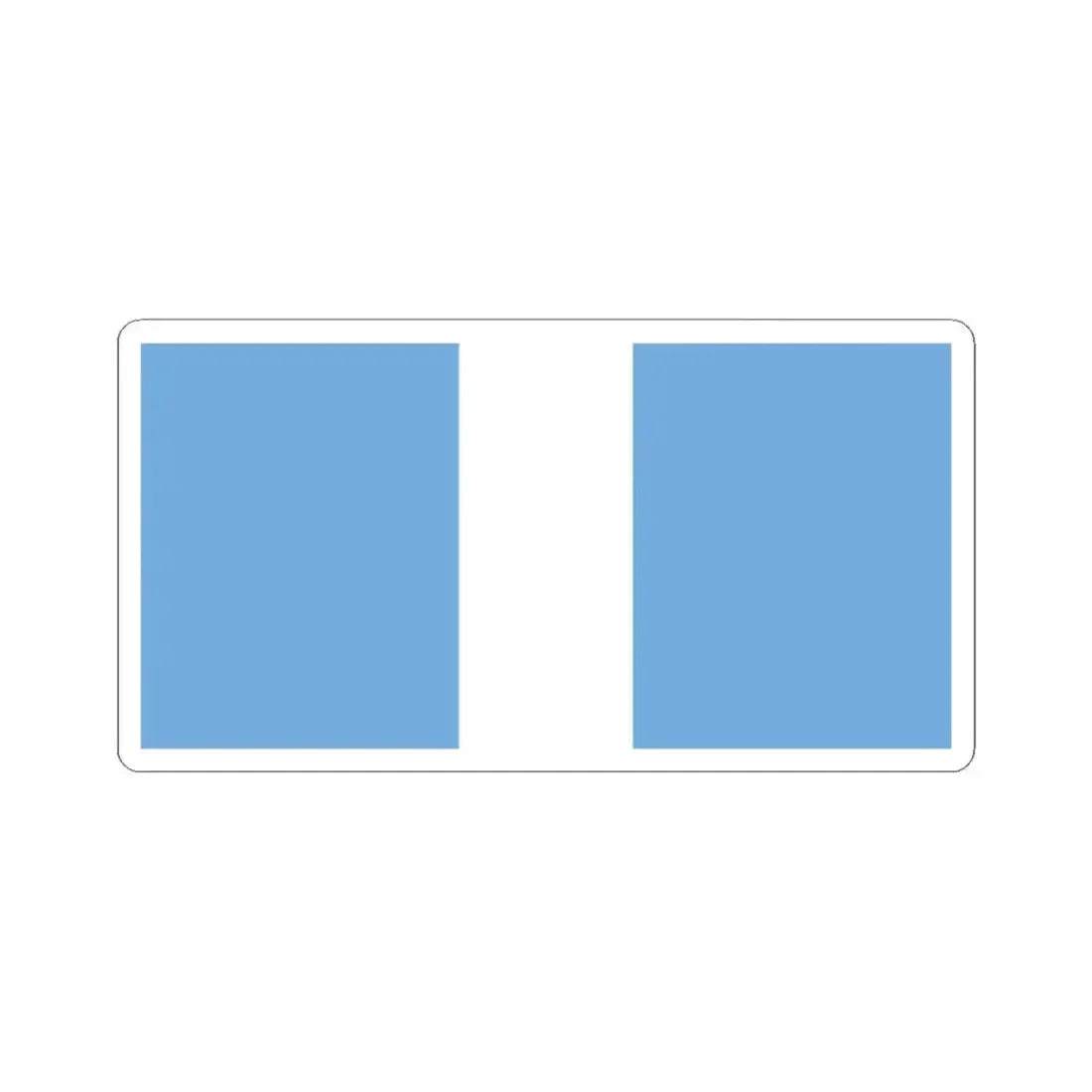 Flag of Belgrano in Vilcapugio and Ayohuma (Argentina) STICKER Vinyl Kiss-Cut Decal 3 Inch White - The Sticker Space