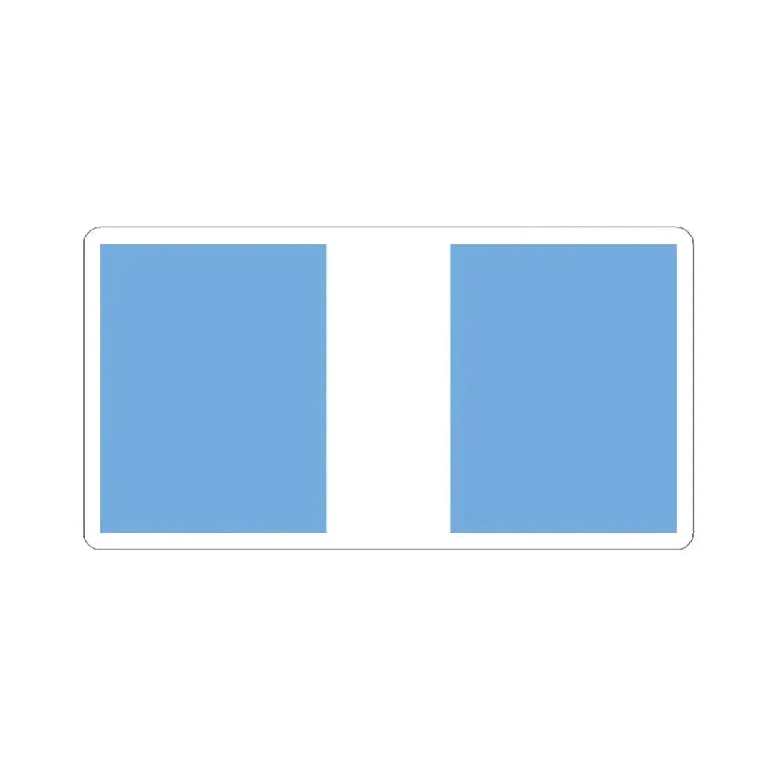 Flag of Belgrano in Vilcapugio and Ayohuma (Argentina) STICKER Vinyl Kiss-Cut Decal 4 Inch White - The Sticker Space