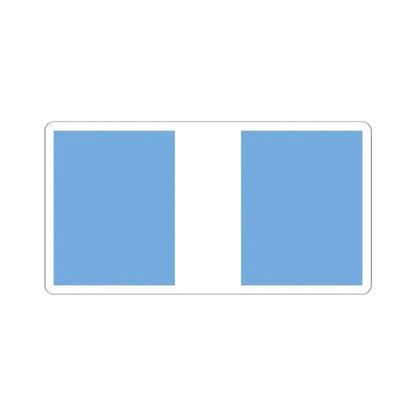 Flag of Belgrano in Vilcapugio and Ayohuma (Argentina) STICKER Vinyl Kiss-Cut Decal 4 Inch White - The Sticker Space