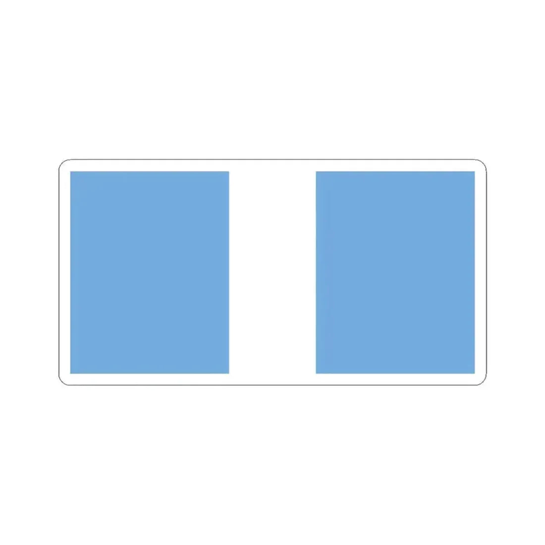 Flag of Belgrano in Vilcapugio and Ayohuma (Argentina) STICKER Vinyl Kiss-Cut Decal 6 Inch White - The Sticker Space