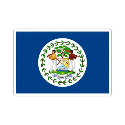 Flag of Belize 1950-1981 (Belize) STICKER Vinyl Kiss-Cut Decal 2 Inch White - The Sticker Space