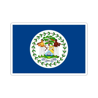 Flag of Belize 1950-1981 (Belize) STICKER Vinyl Kiss-Cut Decal 3 Inch White - The Sticker Space