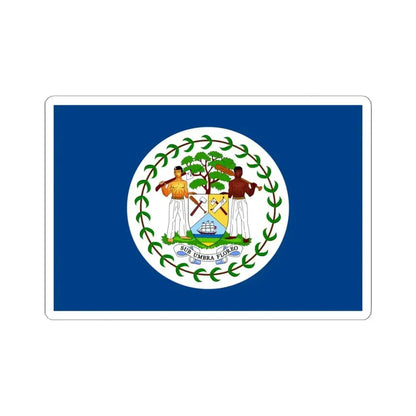 Flag of Belize 1950-1981 (Belize) STICKER Vinyl Kiss-Cut Decal 6 Inch White - The Sticker Space
