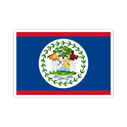 Flag of Belize 1981-2019 (Belize) STICKER Vinyl Kiss-Cut Decal 2 Inch White - The Sticker Space