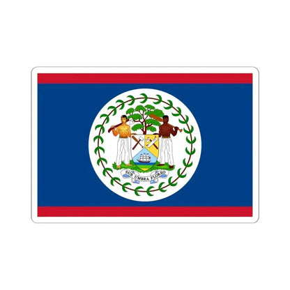 Flag of Belize 1981-2019 (Belize) STICKER Vinyl Kiss-Cut Decal 6 Inch White - The Sticker Space