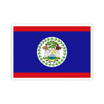 Flag of Belize 3-2 (Belize) STICKER Vinyl Kiss-Cut Decal 2 Inch White - The Sticker Space