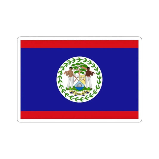 Flag of Belize 3-2 (Belize) STICKER Vinyl Kiss-Cut Decal 2 Inch White - The Sticker Space