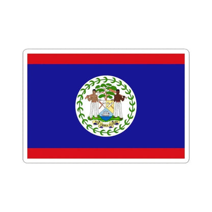 Flag of Belize 3-2 (Belize) STICKER Vinyl Kiss-Cut Decal 3 Inch White - The Sticker Space