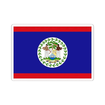 Flag of Belize 3-2 (Belize) STICKER Vinyl Kiss-Cut Decal 6 Inch White - The Sticker Space