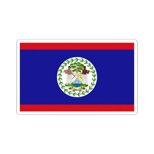 Flag of Belize (Belize) STICKER Vinyl Kiss-Cut Decal 2 Inch White - The Sticker Space