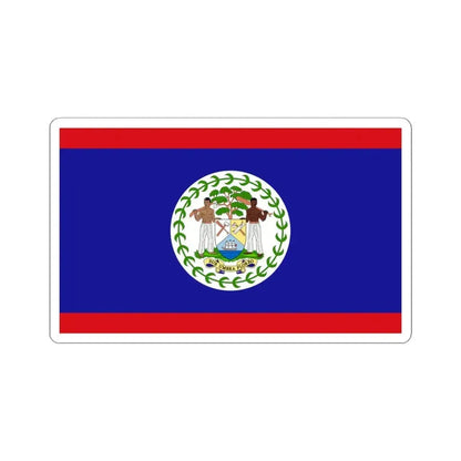 Flag of Belize (Belize) STICKER Vinyl Kiss-Cut Decal 4 Inch White - The Sticker Space