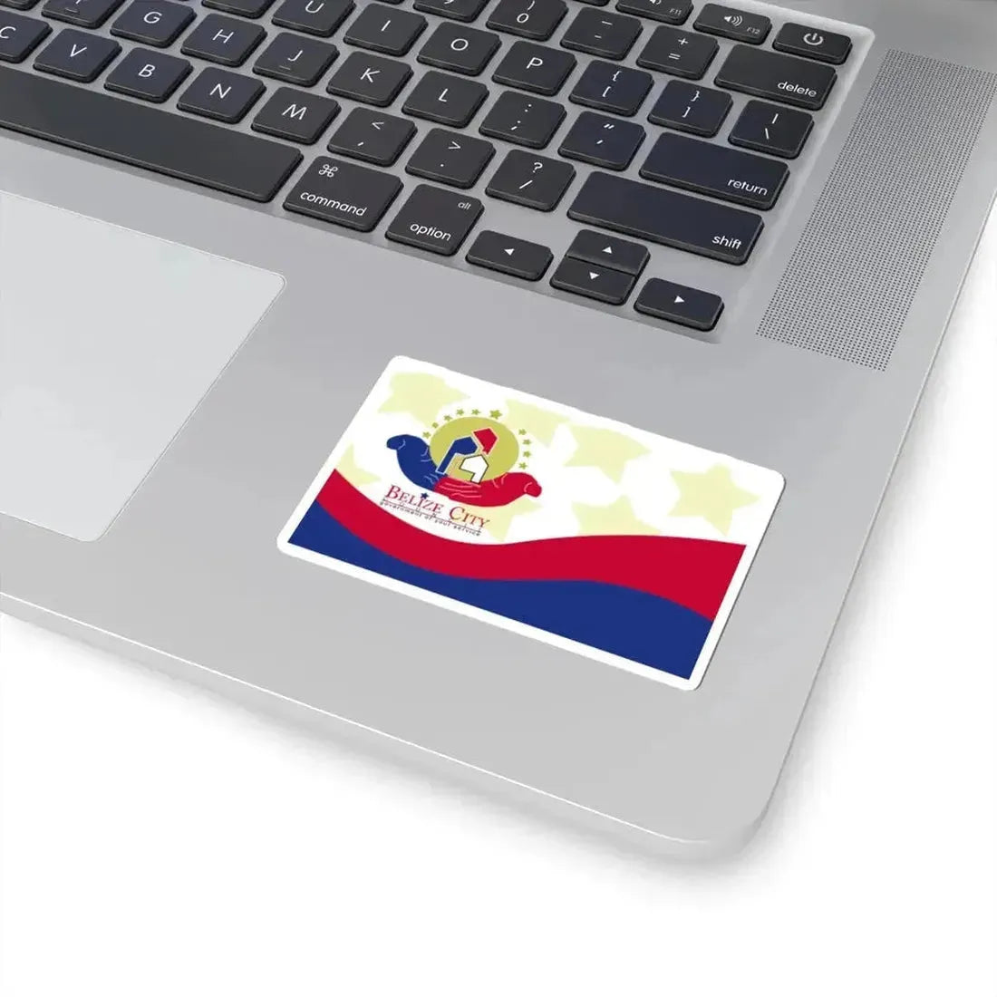 Flag of Belize City (Belize) STICKER Vinyl Kiss-Cut Decal - The Sticker Space