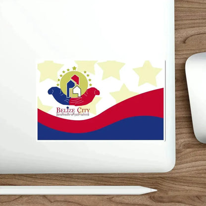 Flag of Belize City STICKER Vinyl Die-Cut Decal - The Sticker Space
