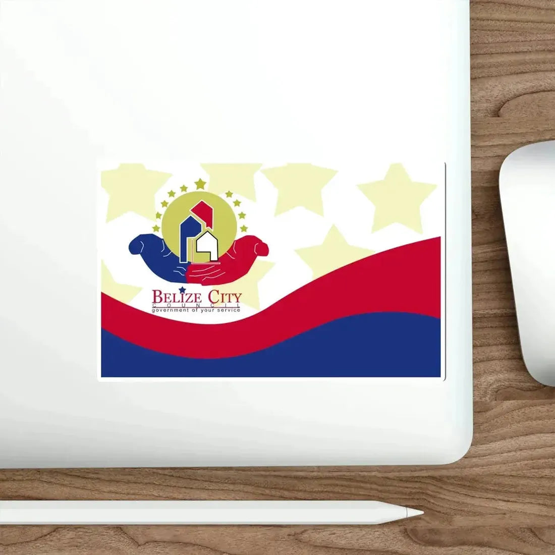 Flag of Belize City STICKER Vinyl Die-Cut Decal - The Sticker Space