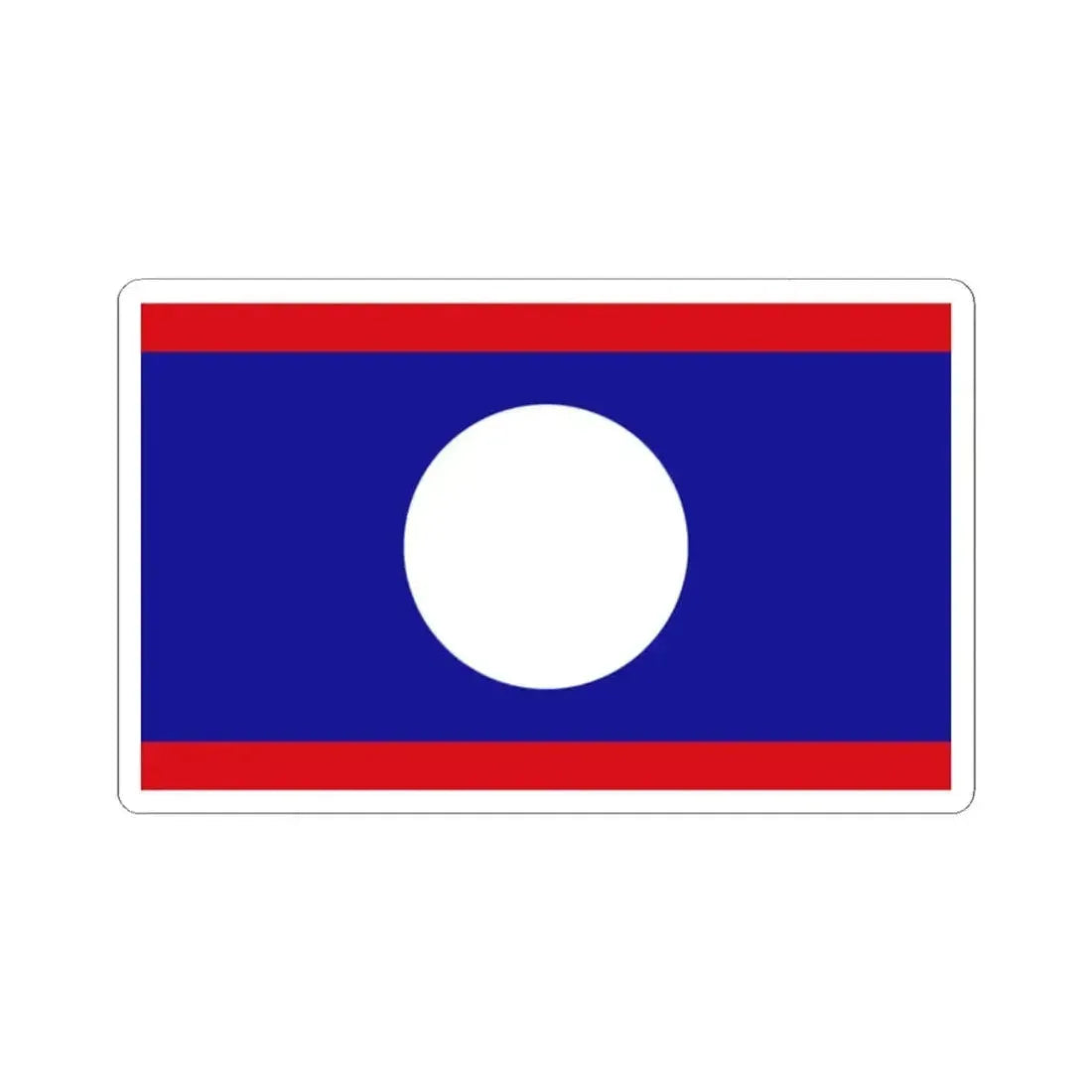 Flag of Belize no coat of arms (Belize) STICKER Vinyl Kiss-Cut Decal 2 Inch White - The Sticker Space