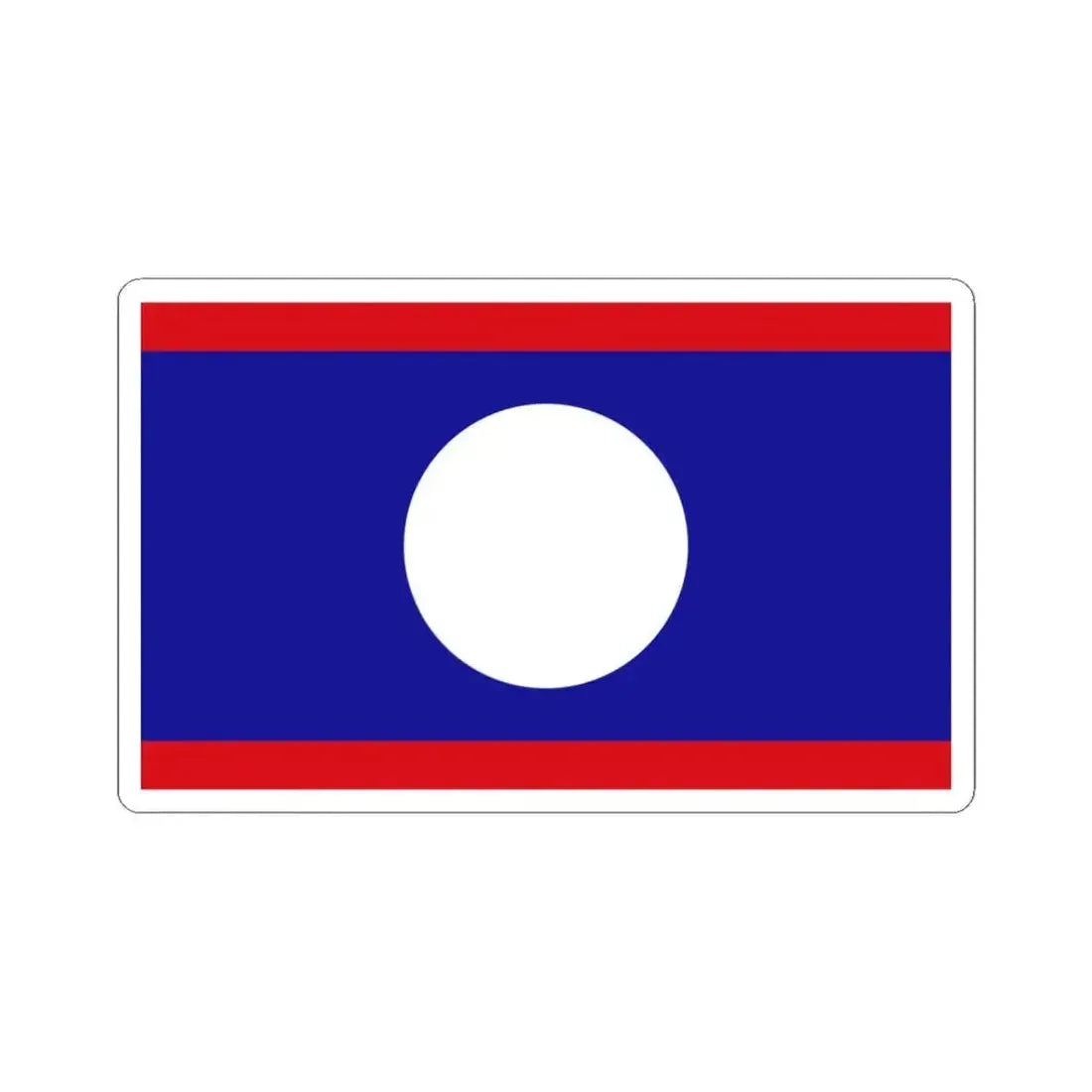 Flag of Belize no coat of arms (Belize) STICKER Vinyl Kiss-Cut Decal 3 Inch White - The Sticker Space