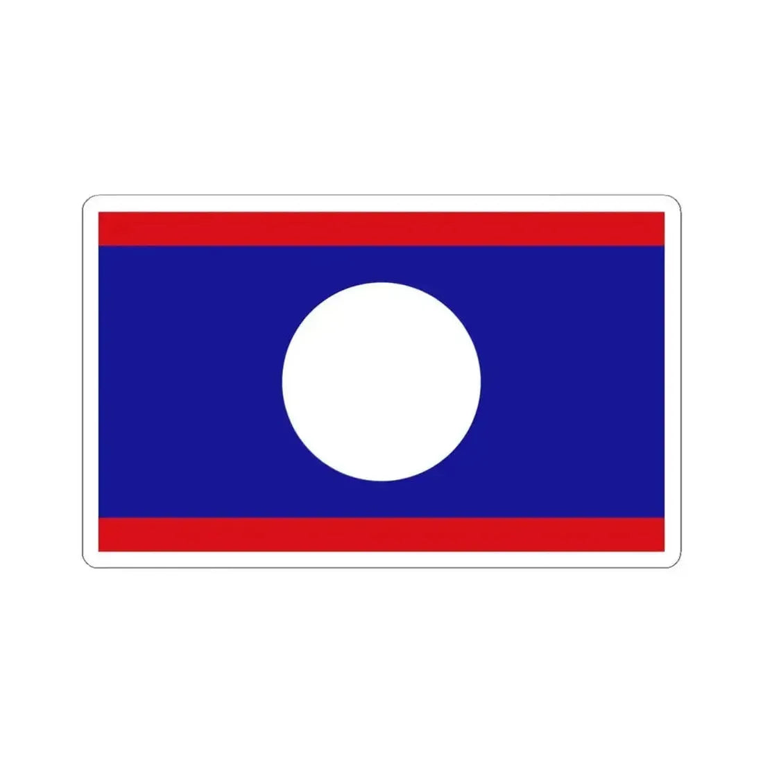 Flag of Belize no coat of arms (Belize) STICKER Vinyl Kiss-Cut Decal 4 Inch White - The Sticker Space