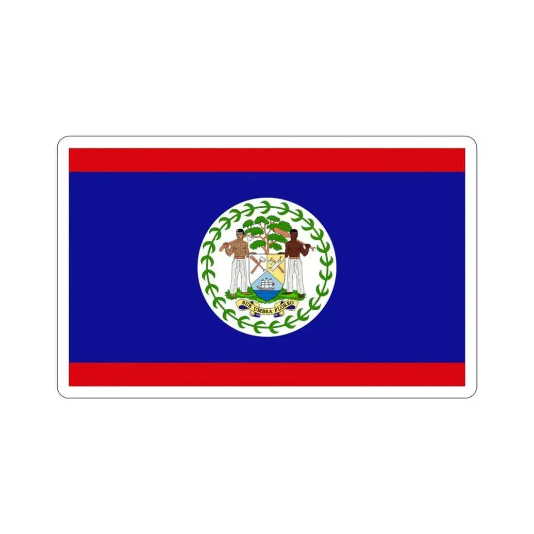 Flag of Belize STICKER Vinyl Die-Cut Decal 3 Inch - The Sticker Space