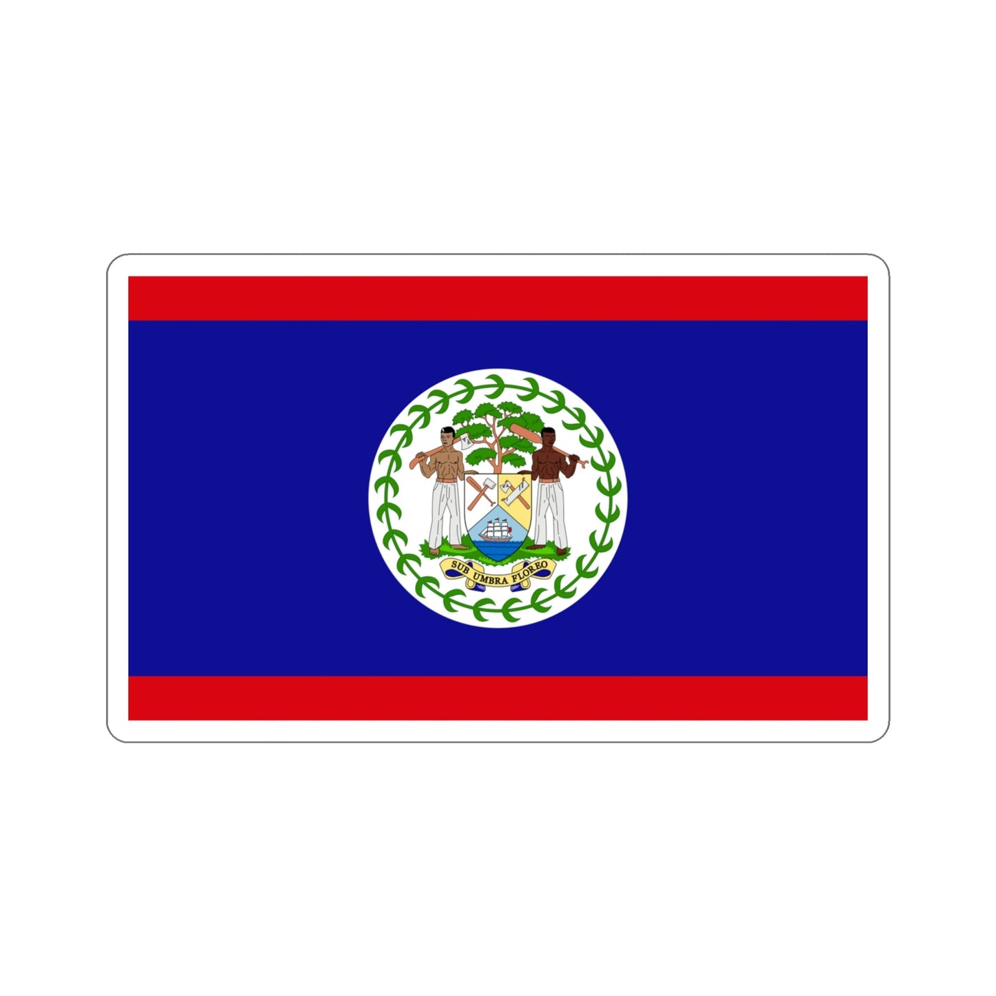 Flag of Belize STICKER Vinyl Die-Cut Decal-4 Inch-The Sticker Space