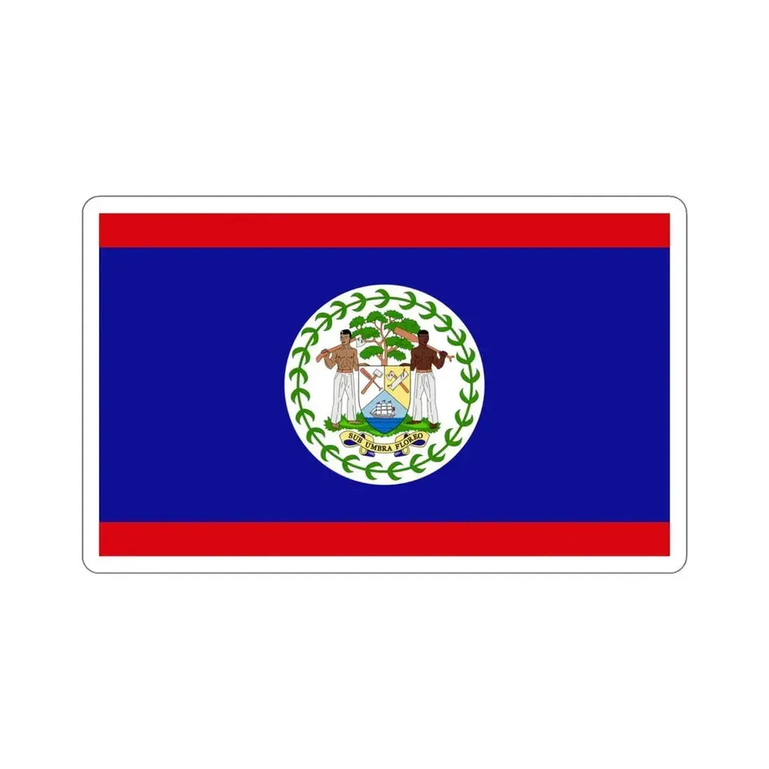 Flag of Belize STICKER Vinyl Die-Cut Decal 4 Inch - The Sticker Space