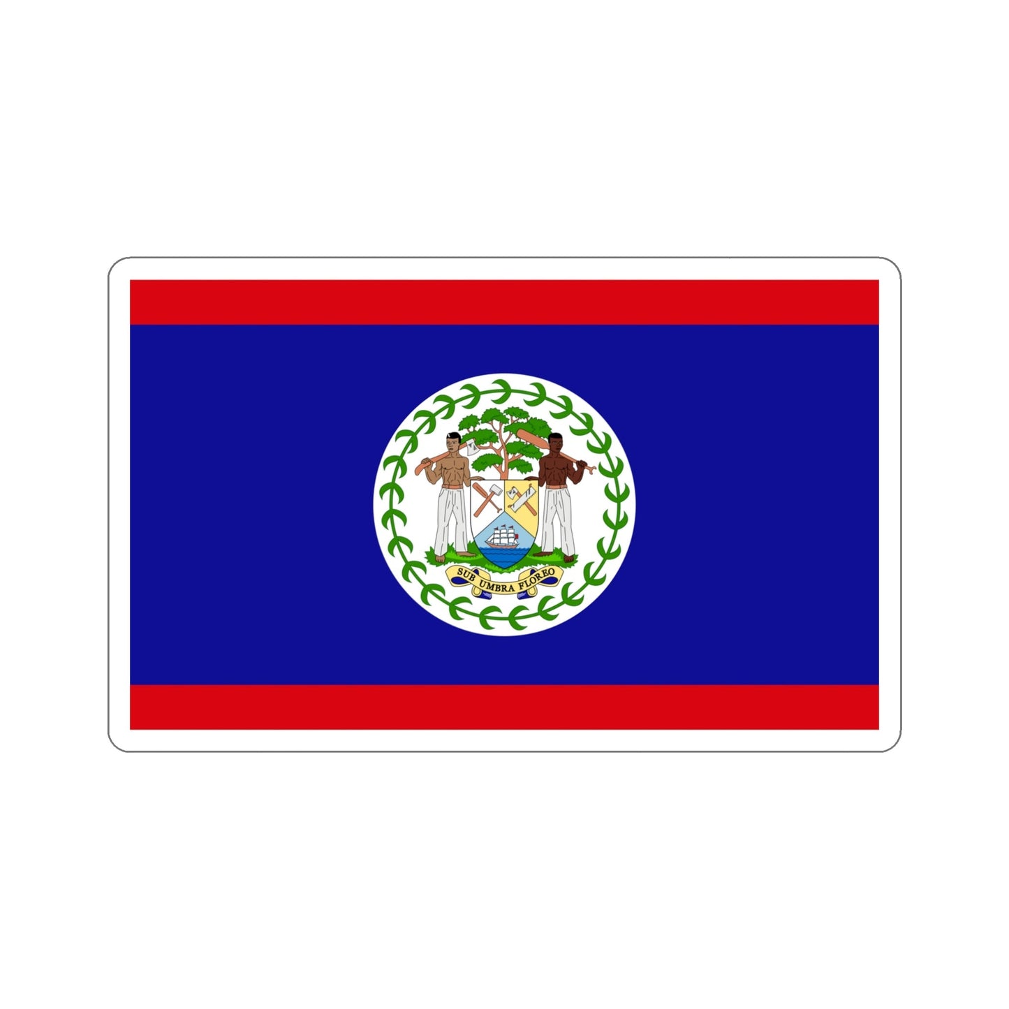 Flag of Belize STICKER Vinyl Die-Cut Decal-5 Inch-The Sticker Space