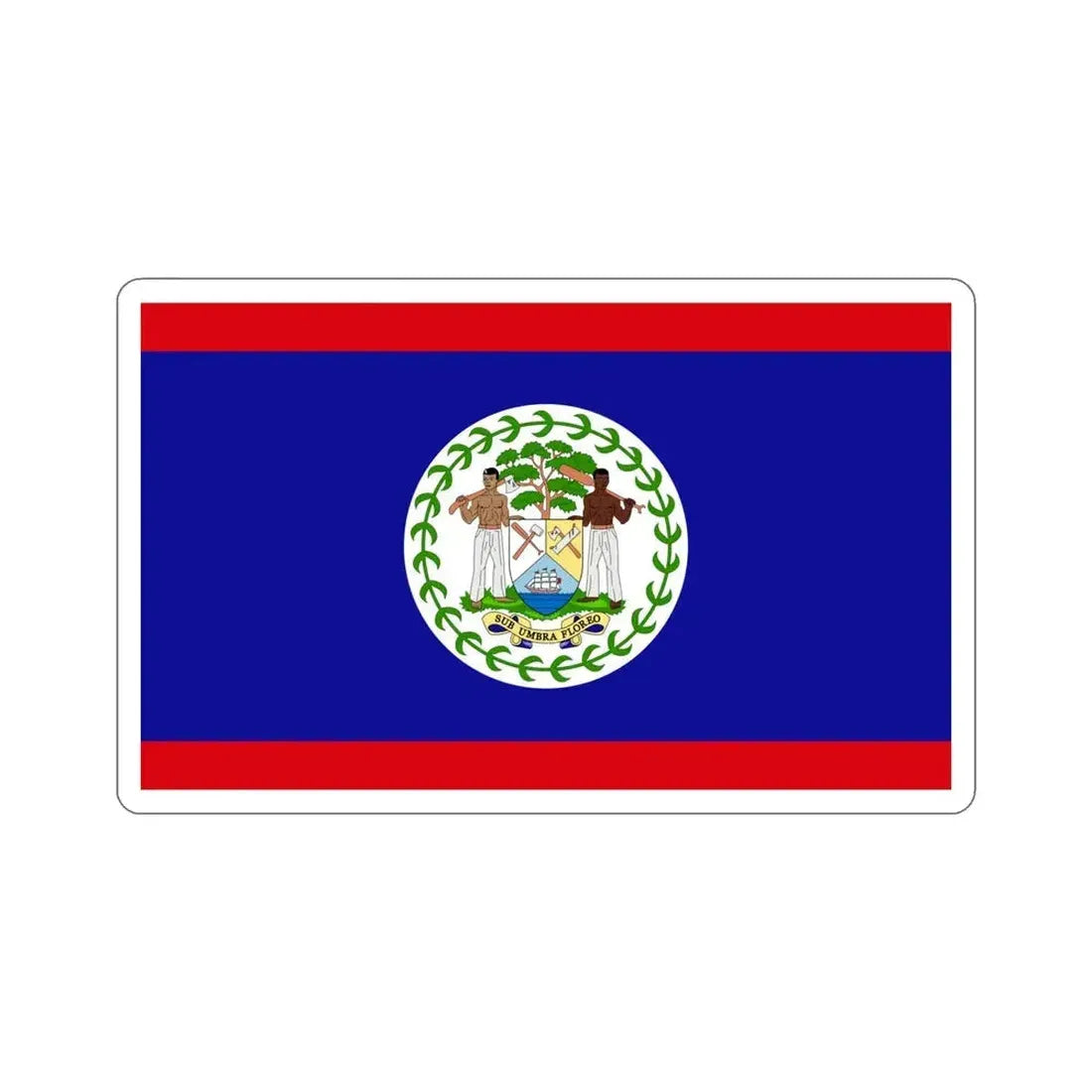 Flag of Belize STICKER Vinyl Die-Cut Decal 5 Inch - The Sticker Space