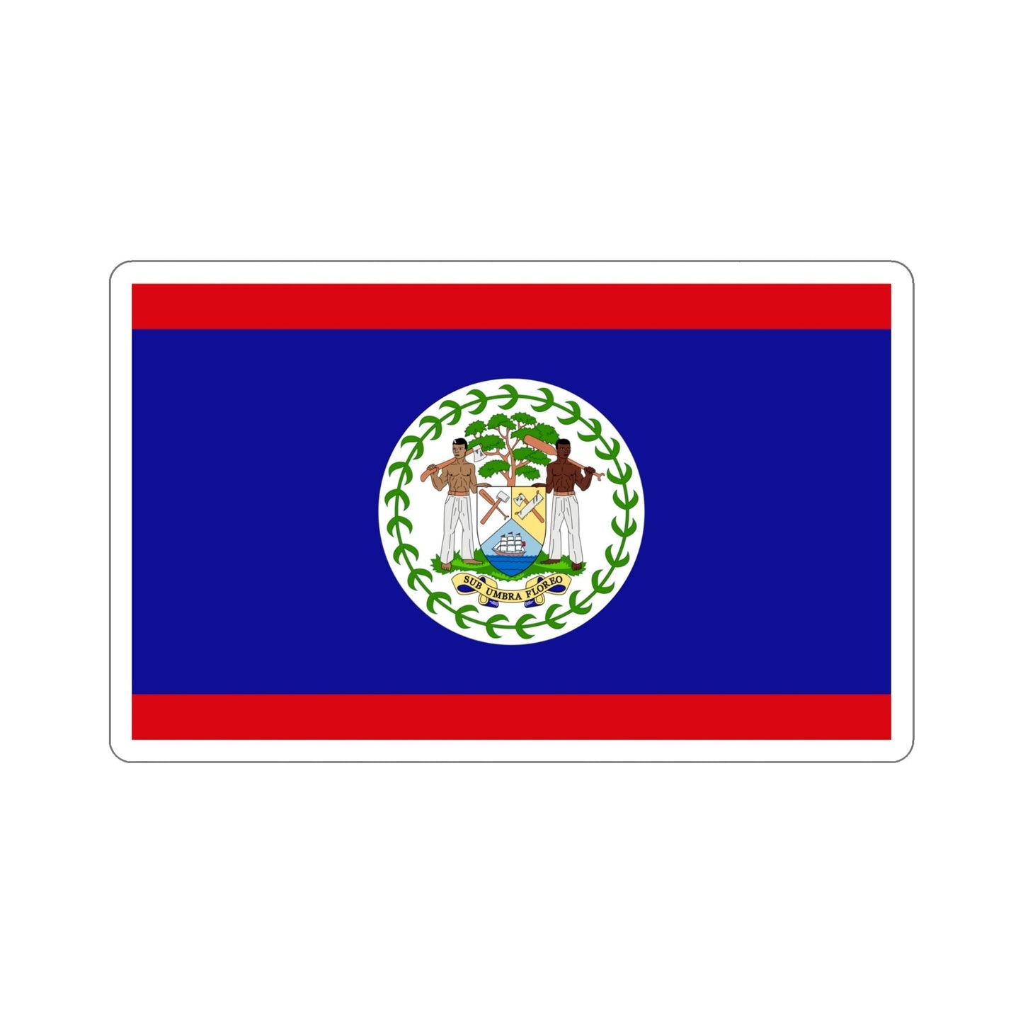 Flag of Belize STICKER Vinyl Die-Cut Decal-6 Inch-The Sticker Space