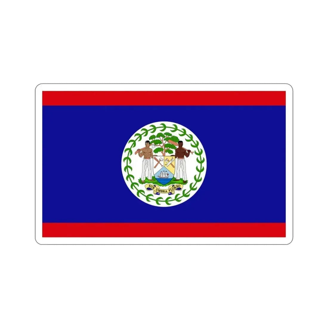 Flag of Belize STICKER Vinyl Die-Cut Decal - The Sticker Space