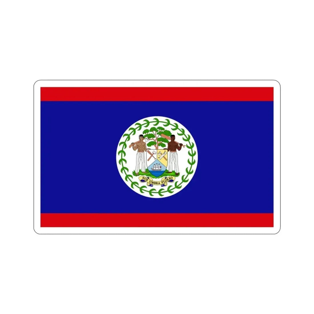 Flag of Belize STICKER Vinyl Die-Cut Decal - The Sticker Space