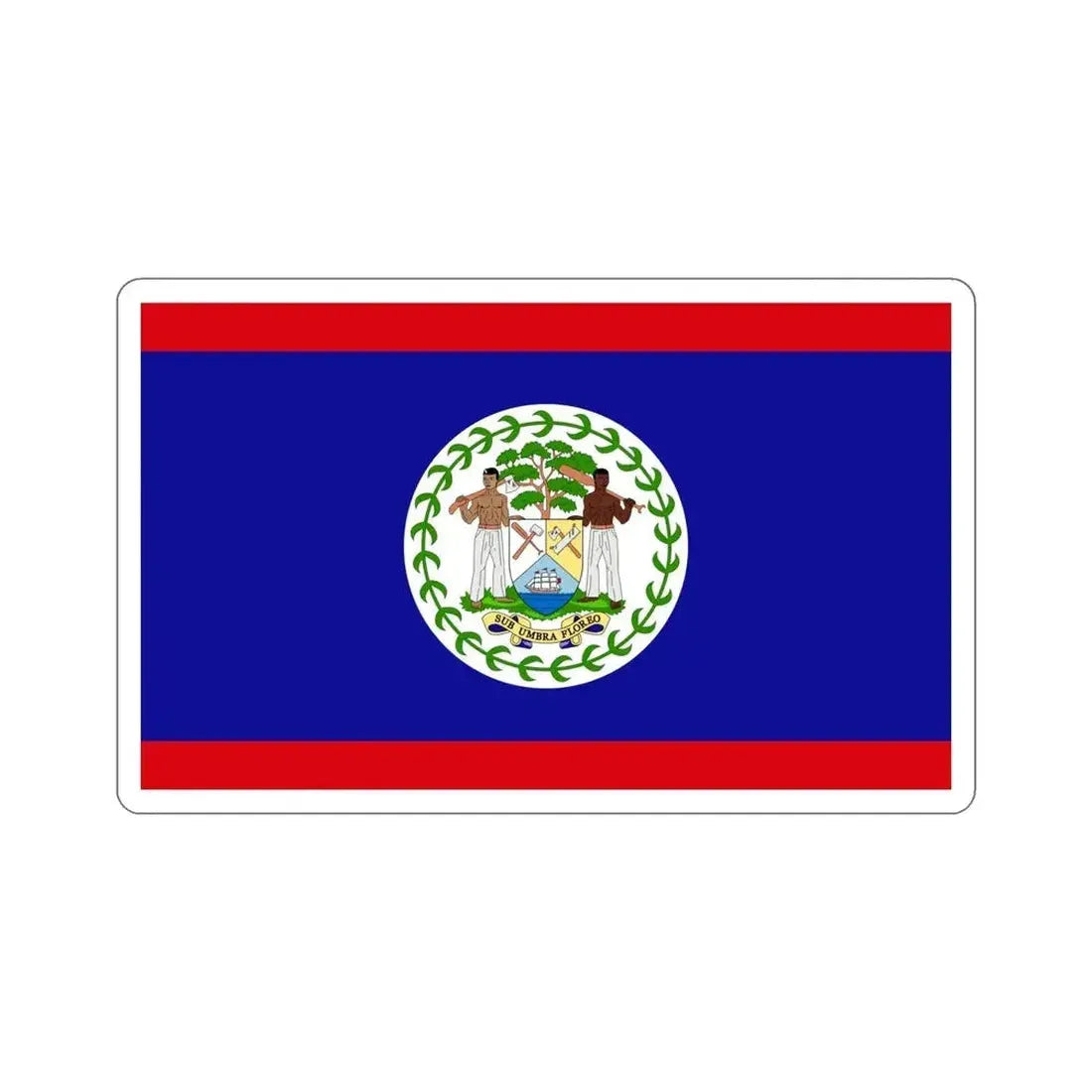Flag of Belize STICKER Vinyl Die-Cut Decal - The Sticker Space