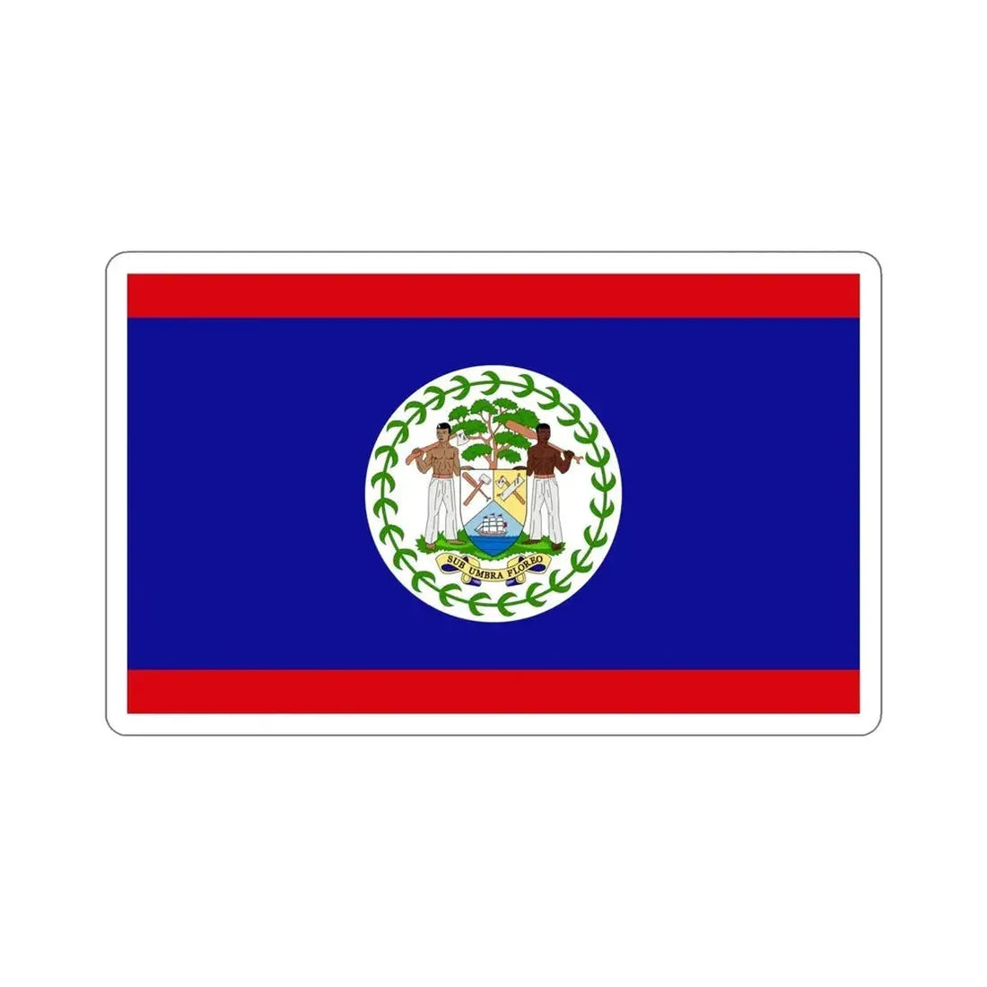 Flag of Belize STICKER Vinyl Die-Cut Decal - The Sticker Space