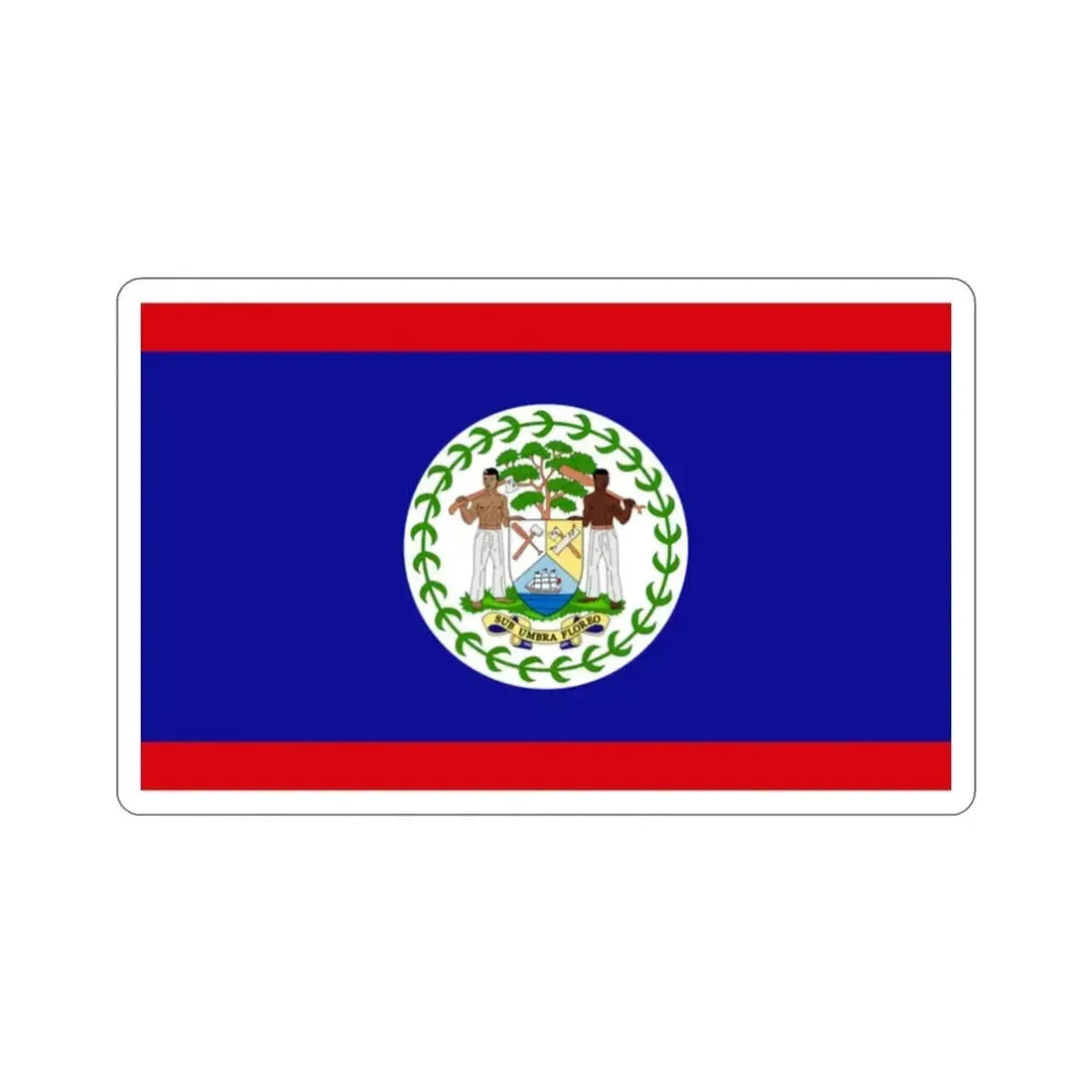 Flag of Belize STICKER Vinyl Die-Cut Decal - The Sticker Space
