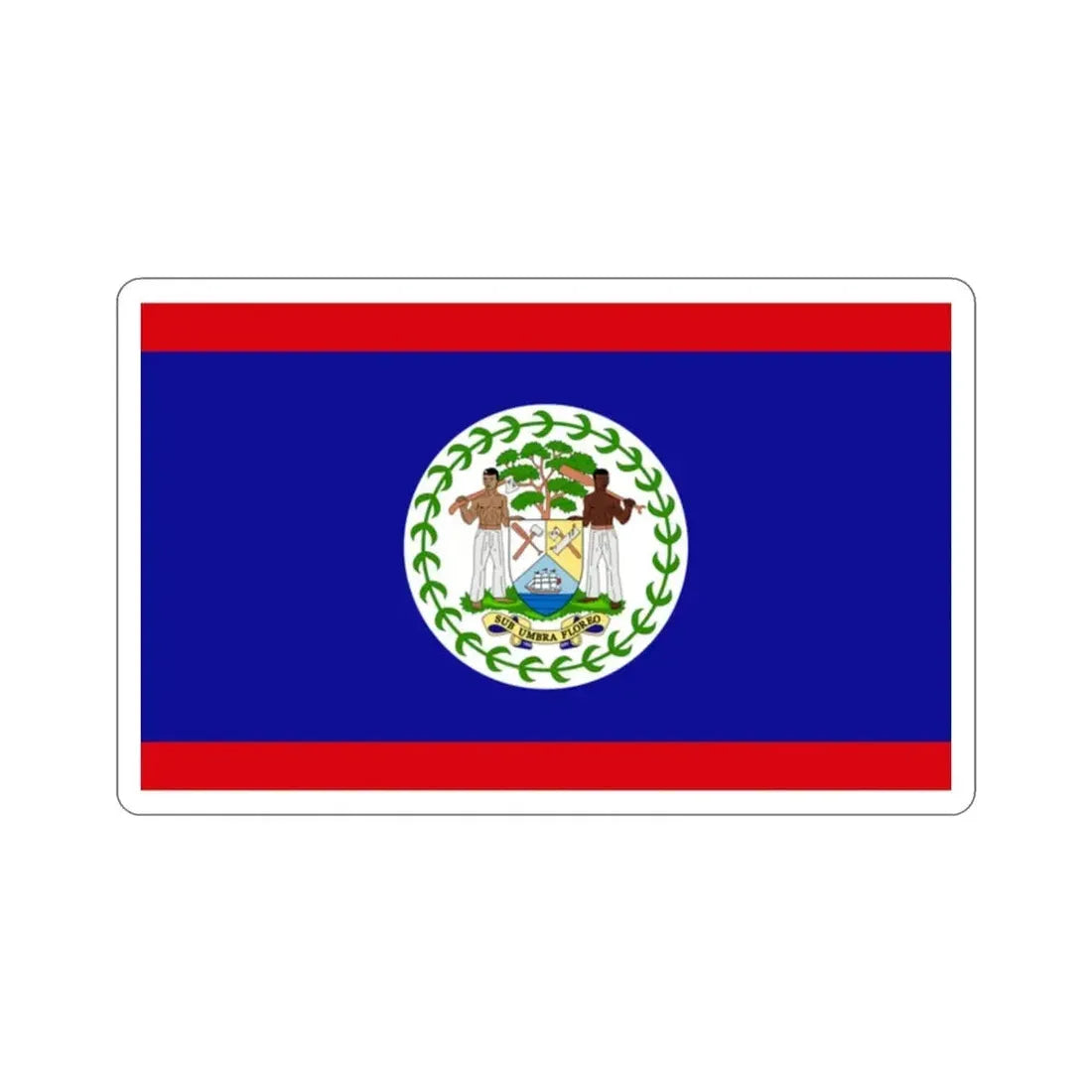 Flag of Belize STICKER Vinyl Die-Cut Decal - The Sticker Space