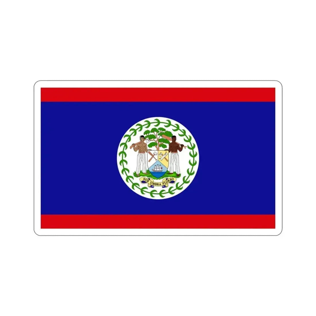 Flag of Belize STICKER Vinyl Die-Cut Decal - The Sticker Space