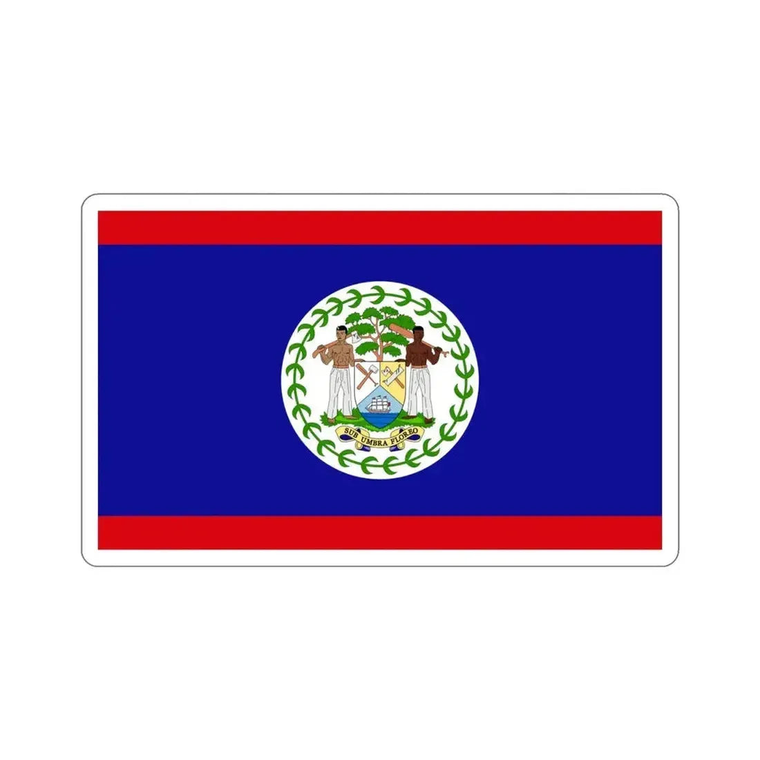 Flag of Belize STICKER Vinyl Die-Cut Decal - The Sticker Space