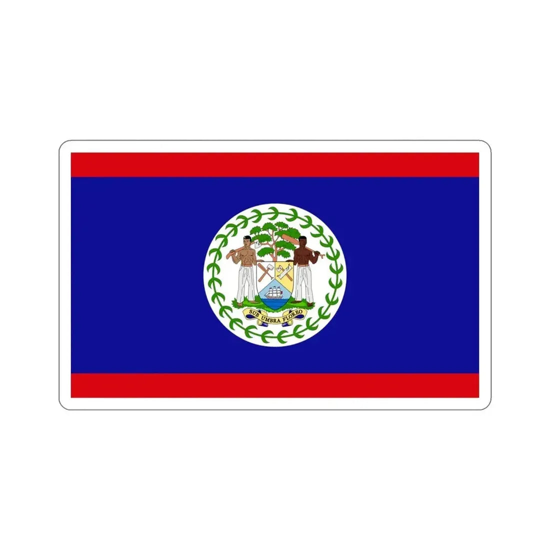 Flag of Belize STICKER Vinyl Die-Cut Decal - The Sticker Space