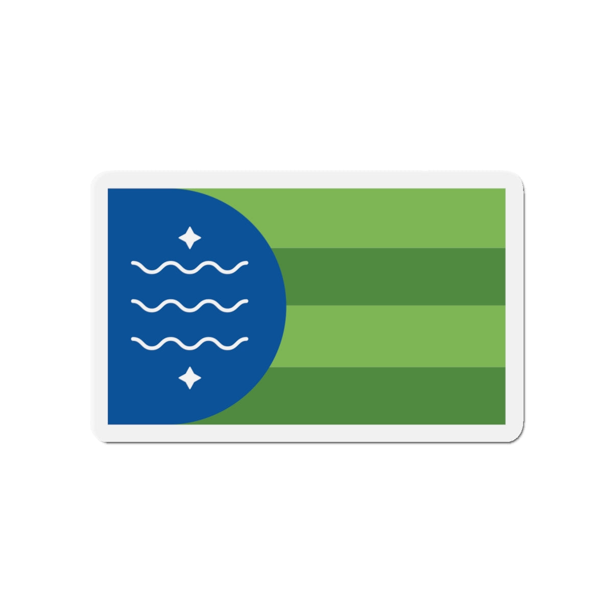 Flag of Bellingham Washington - Die-Cut Magnet-4" x 4"-The Sticker Space