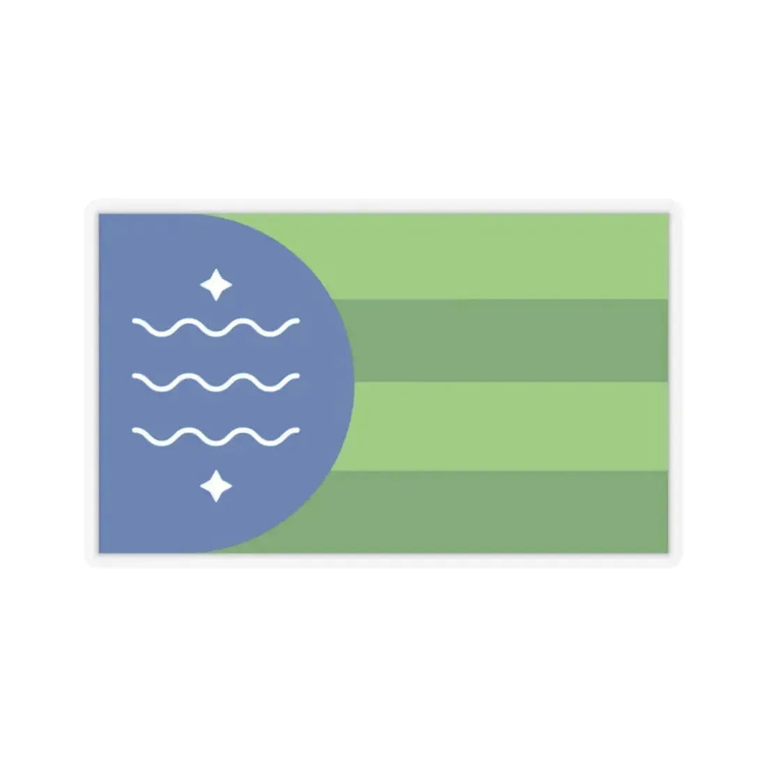 Flag of Bellingham, Washington - STICKER Vinyl Kiss-Cut Decal 2 Inch Transparent - The Sticker Space