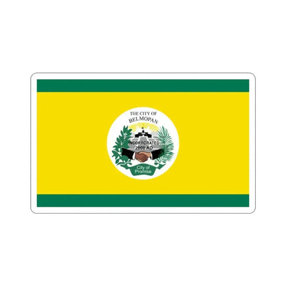 Flag of Belmopan, Belize STICKER Vinyl Die-Cut Decal 2 Inch - The Sticker Space