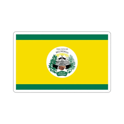 Flag of Belmopan, Belize STICKER Vinyl Die-Cut Decal 3 Inch - The Sticker Space