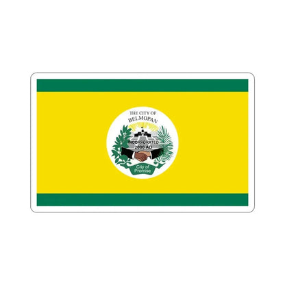 Flag of Belmopan, Belize STICKER Vinyl Die-Cut Decal 4 Inch - The Sticker Space