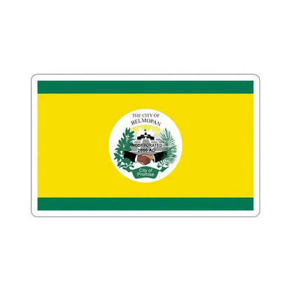 Flag of Belmopan, Belize STICKER Vinyl Die-Cut Decal 5 Inch - The Sticker Space
