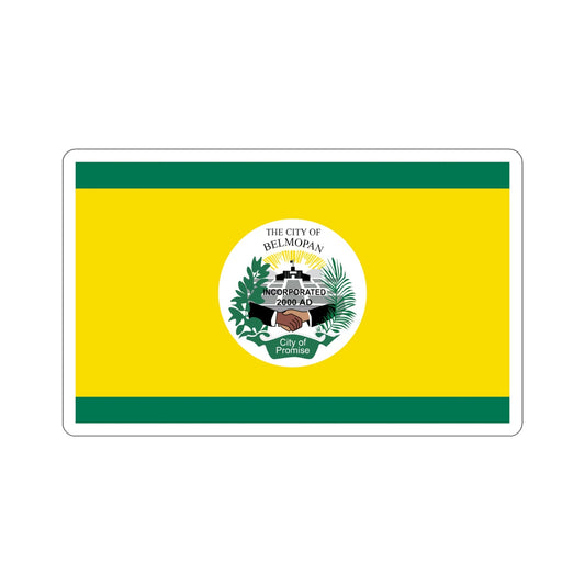 Flag of Belmopan, Belize STICKER Vinyl Die-Cut Decal-6 Inch-The Sticker Space