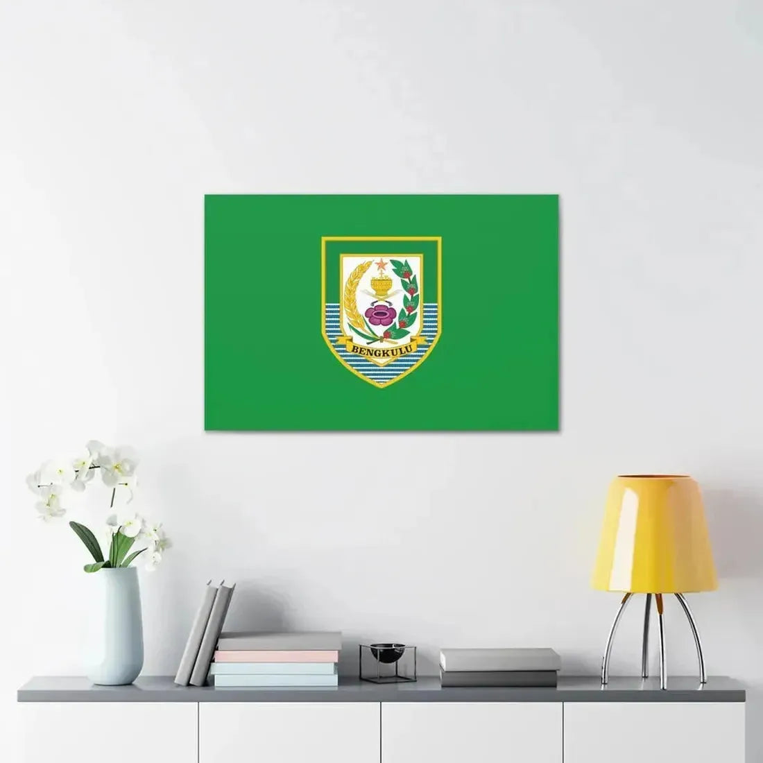 Flag of Bengkulu Indonesia - Canvas Wall Art - The Sticker Space