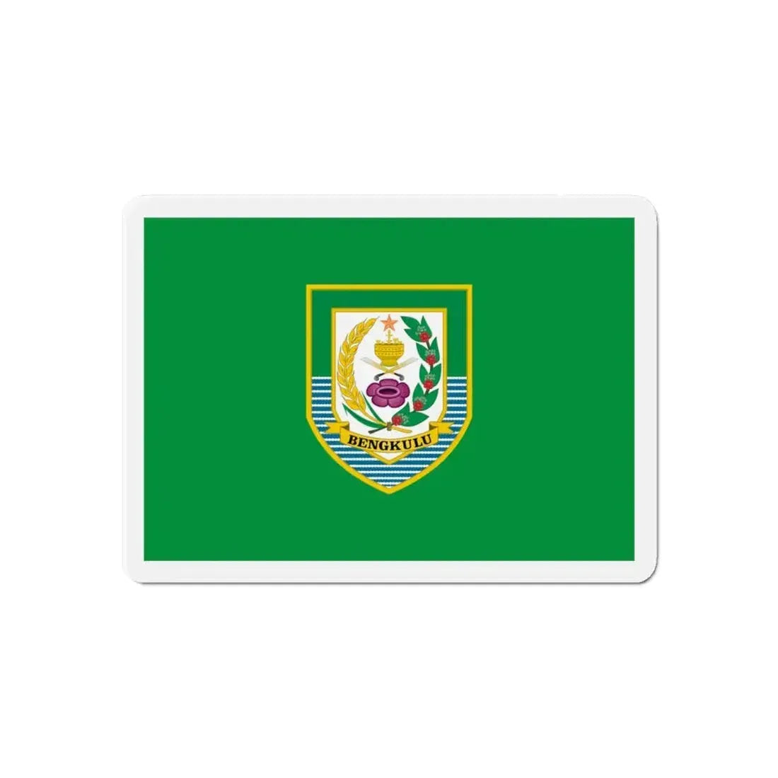 Flag of Bengkulu Indonesia - Refrigerator Magnet 6 Inch - The Sticker Space