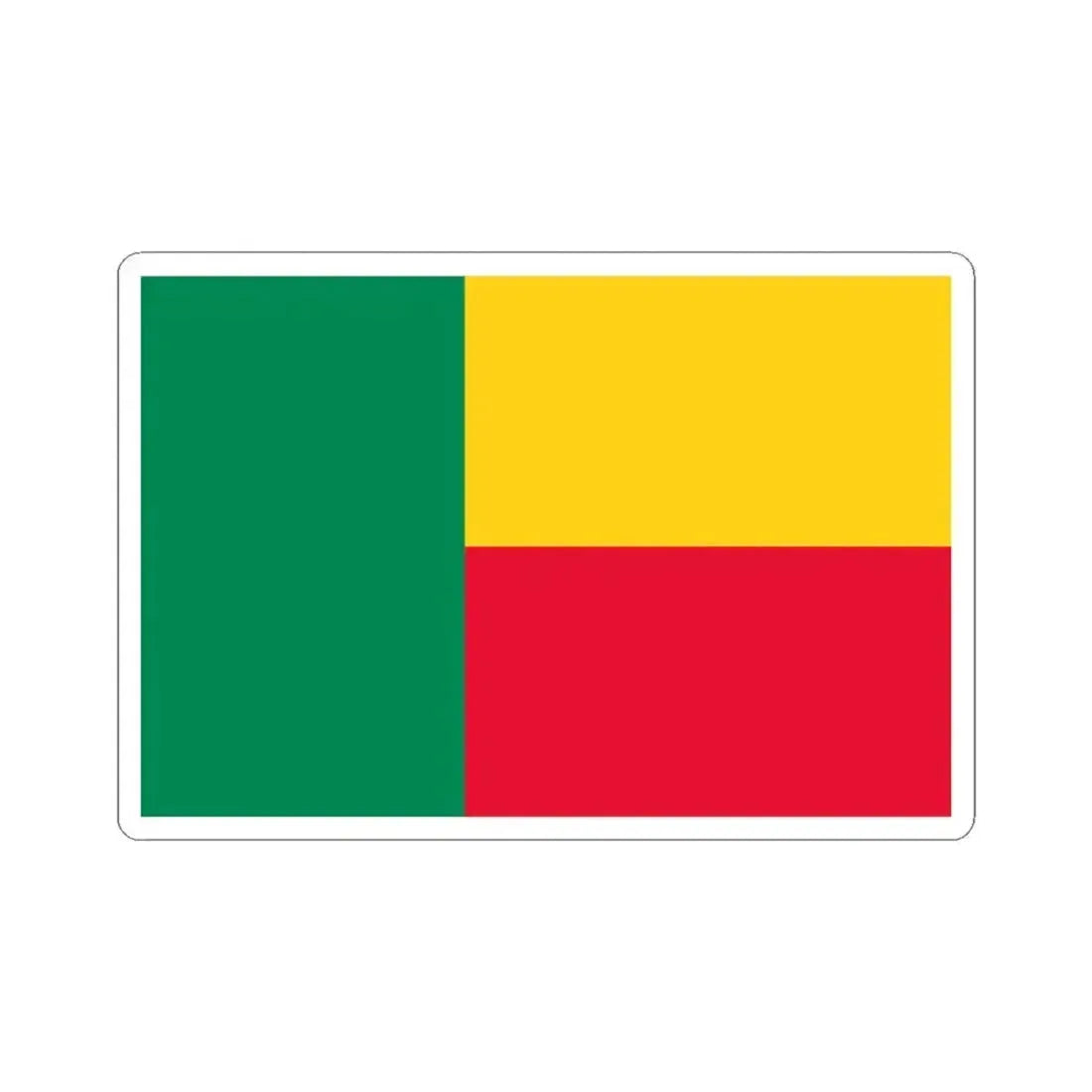 Flag of Benin (Benin) STICKER Vinyl Kiss-Cut Decal 3 Inch White - The Sticker Space