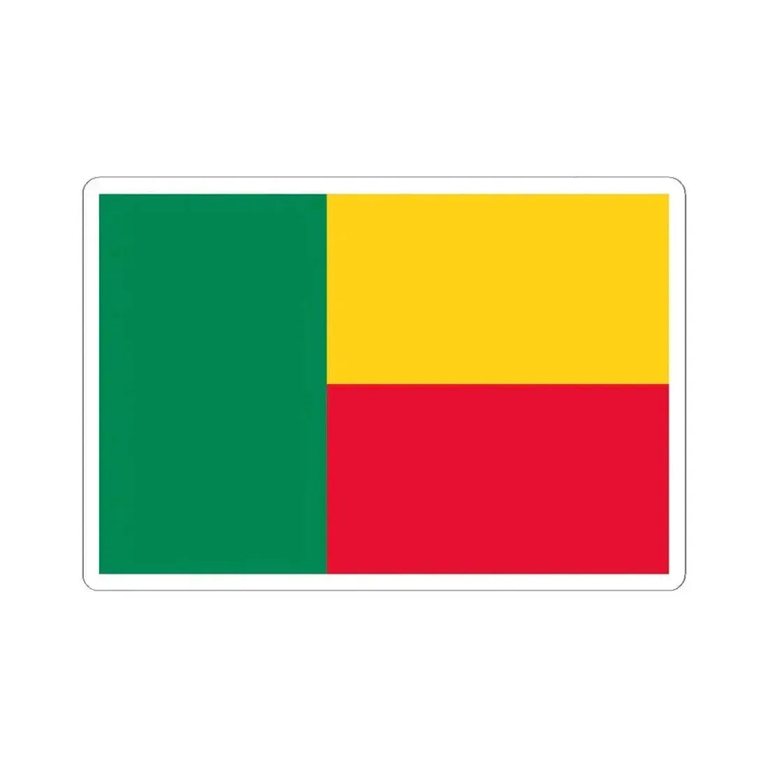Flag of Benin (Benin) STICKER Vinyl Kiss-Cut Decal 6 Inch White - The Sticker Space