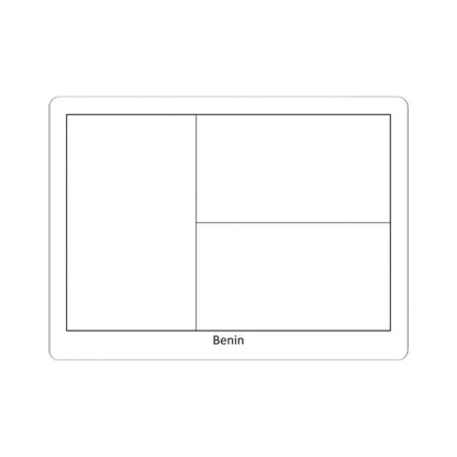 Flag of Benin colouring page (Benin) STICKER Vinyl Kiss-Cut Decal 2 Inch White - The Sticker Space